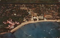 A Birdseye View of the Waikiki District Hawaii Postcard Postcard Postcard