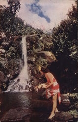 Hawaiian Waterfall Postcard