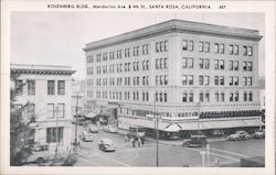 Rosenberg Building at Mendocino Avenue & 4th Street Postcard