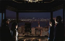 View of San Francisco at night from Fairmont Hotel Postcard