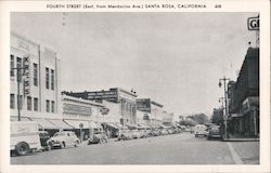 Fourth Street (East, From Mendocino Ave.) Postcard