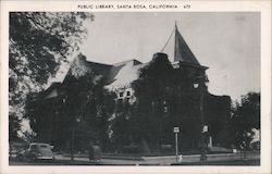 Public Library, Santa Rosa, California Postcard Postcard Postcard