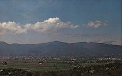 Panoramic View of Ukiah, California Postcard Postcard Postcard