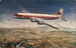 The DC-6B Queen of the Western Airlines Fleet Aircraft Postcard Postcard Postcard