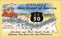 US 30: Nebraska's Main Street of America Postcard Postcard Postcard