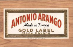 Antonio Arango Cigars Label, Made in Tampa Postcard