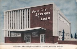 Ponca City Savings & Loan Oklahoma Postcard Postcard Postcard