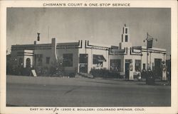 Chisman's COurt & One Stop Service Colorado Springs, CO Postcard Postcard Postcard