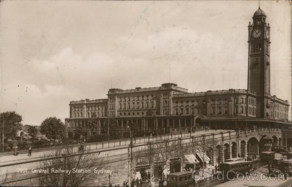 Central Railway Station Sydney, Australia Postcard