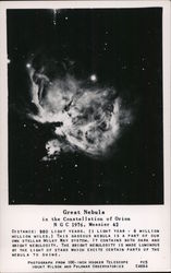 Great Nebula in the Constellation of Orion Astronomy Postcard Postcard Postcard