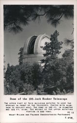 Dome of the 100. inch Hooker Telescope, Mount Wilson Astronomy Postcard Postcard Postcard