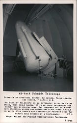 48-Inch Schmidt Telescope, Mount Wilson Astronomy Postcard Postcard Postcard