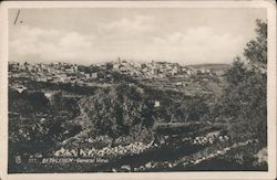 General View of Bethlehem, West Bank Israel Postcard Postcard Postcard