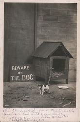 Beware of the Dog Dogs Postcard Postcard Postcard