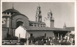 Cemetery and Gardens, Mission Dolores Postcard