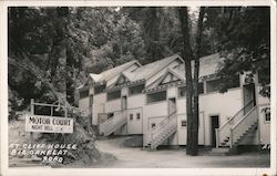 Motor Court at Cliff House, Big Oak Flat Road Yosemite National Park, CA Postcard Postcard Postcard