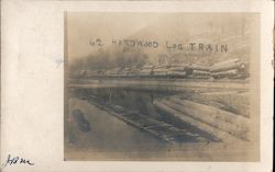 62 Hardwood Log Train Postcard