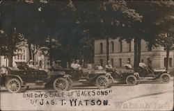 One Days Sale of "Jacksons" by Jas. T. Watson Cars Postcard Postcard Postcard