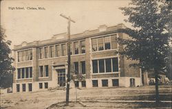 High School Under Construction Postcard