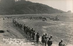 Sport Fishermen, Klamath River Mouth California Postcard Postcard Postcard