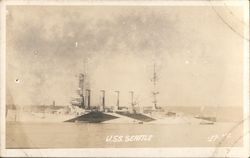 U.S.S. Seattle Battleships Postcard Postcard Postcard