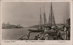 Scene in Harbour Curacao Postcard Postcard Postcard