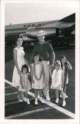 Pat Boone and Family at Airport, 1961 Celebrities Postcard Postcard Postcard