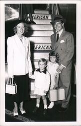 Dana Andrews & Family 1948 Celebrities Postcard Postcard Postcard