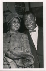 Louis Armstrong and Wife Postcard