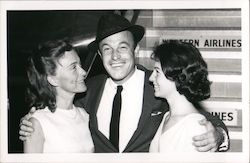 Gene Kelly and Daughters 1960 Celebrities Postcard Postcard Postcard