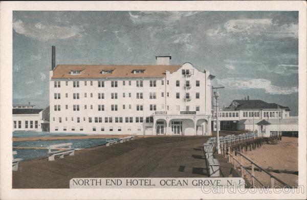 The North End Hotel Ocean Grove NJ Postcard