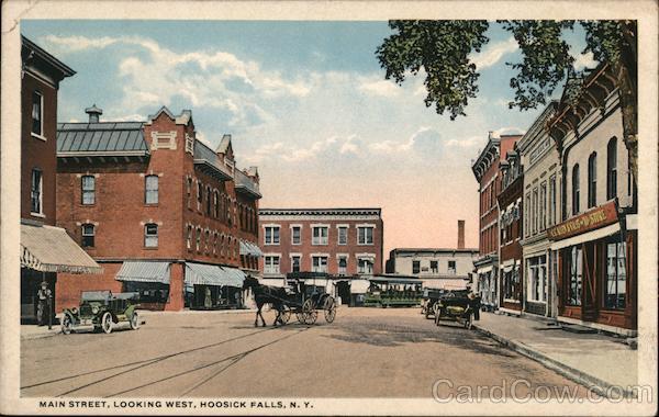 Royalty Free Image - Main Street Hoosick Falls, NY Postcard