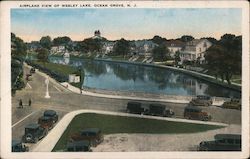 Airplane View of Wesley Lake Postcard