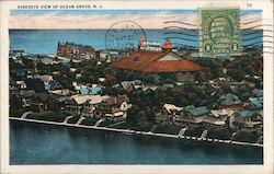 Birdseye View of Ocean Grove New Jersey Postcard Postcard Postcard