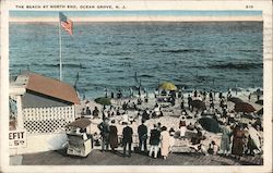 The Beach at North End Ocean Grove, NJ Postcard Postcard Postcard