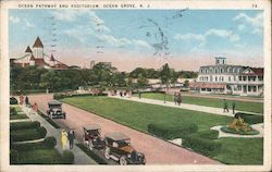 Ocean Pathway and Auditorium Ocean Grove, NJ Postcard Postcard Postcard