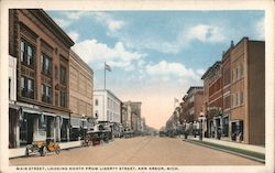 Main Street, Looking North From Liberty Street Ann Arbor, MI Postcard Postcard Postcard