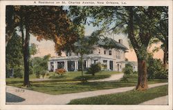 A Residence on St. Charles Avenue Postcard