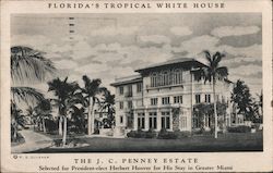 Florida's Tropical White HOuse Postcard