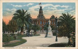 Main Entrance, City Hall Postcard