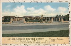 Linger Longer Tourist Camp Postcard