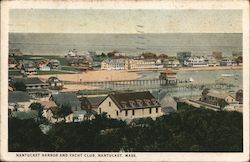 Nantucket Harbor and Yacht Club Postcard