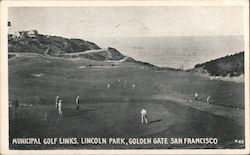 Municipal Golf Links, Lincoln Park, Golden Gate Postcard