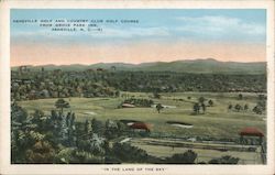 View of Asheville Golf Course from Grove Park Inn North Carolina Postcard Postcard Postcard