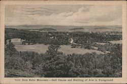 View of Kebo Mountain -Golf Course and Building of Arts in Foreground Postcard