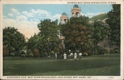 Eighteenth Hole, West Baden Springs Hotel Golf Course Indiana Postcard Postcard Postcard