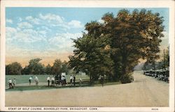 Start of Golf Course, Beardsley Park Bridgeport, CT Postcard Postcard Postcard