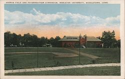 Andrus Field and Fayerweather Gymnasium, Wesleyan University Postcard