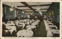 One of the Famous Dining Rooms, Hotel Occidental Postcard