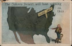 The Sahara Desert Will Have Nothing On This: Bone Dry USA Map Comic, Funny Postcard Postcard Postcard